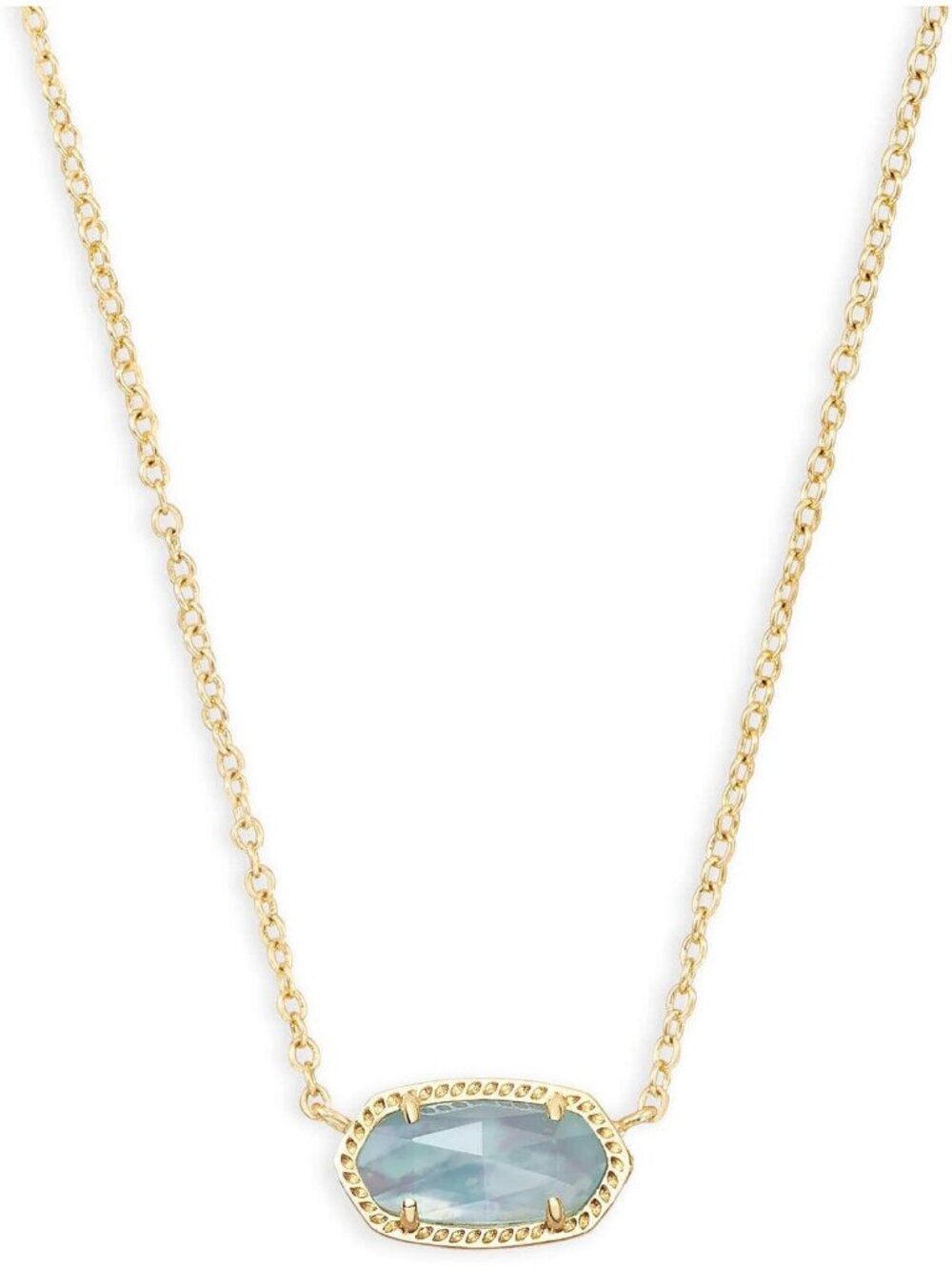 Women's Gold/Light Blue  Elisa Dainty 14k Gold-Plated Fashion Pendant Necklaces